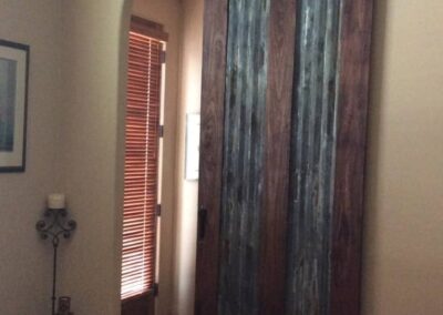Wood and Corrugated Door
