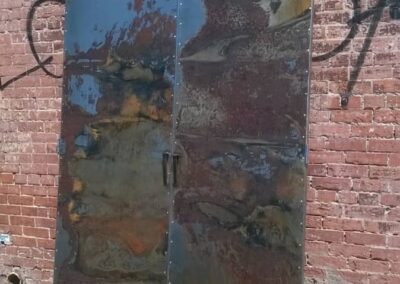 Rusted Sliding Metal Door