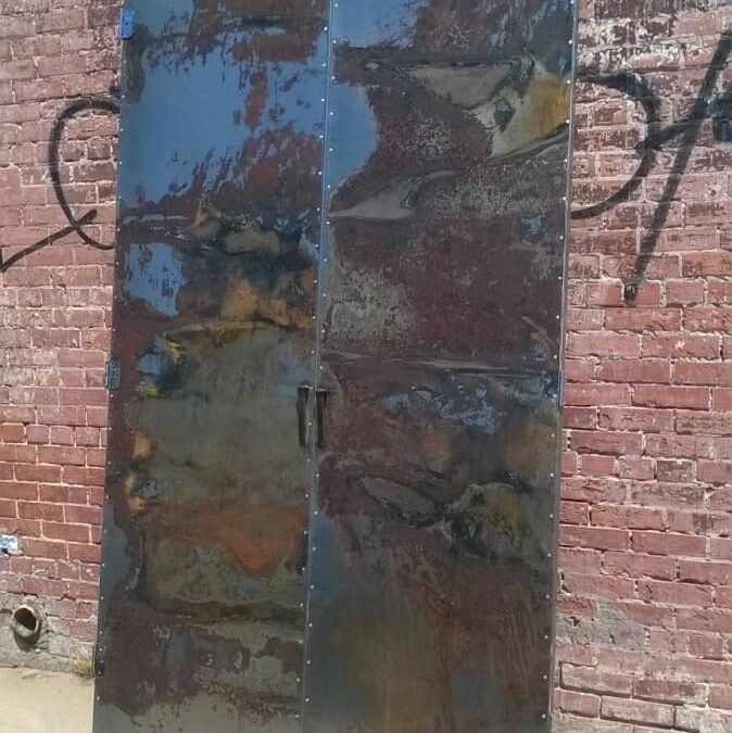 Rusted Sliding Metal Door